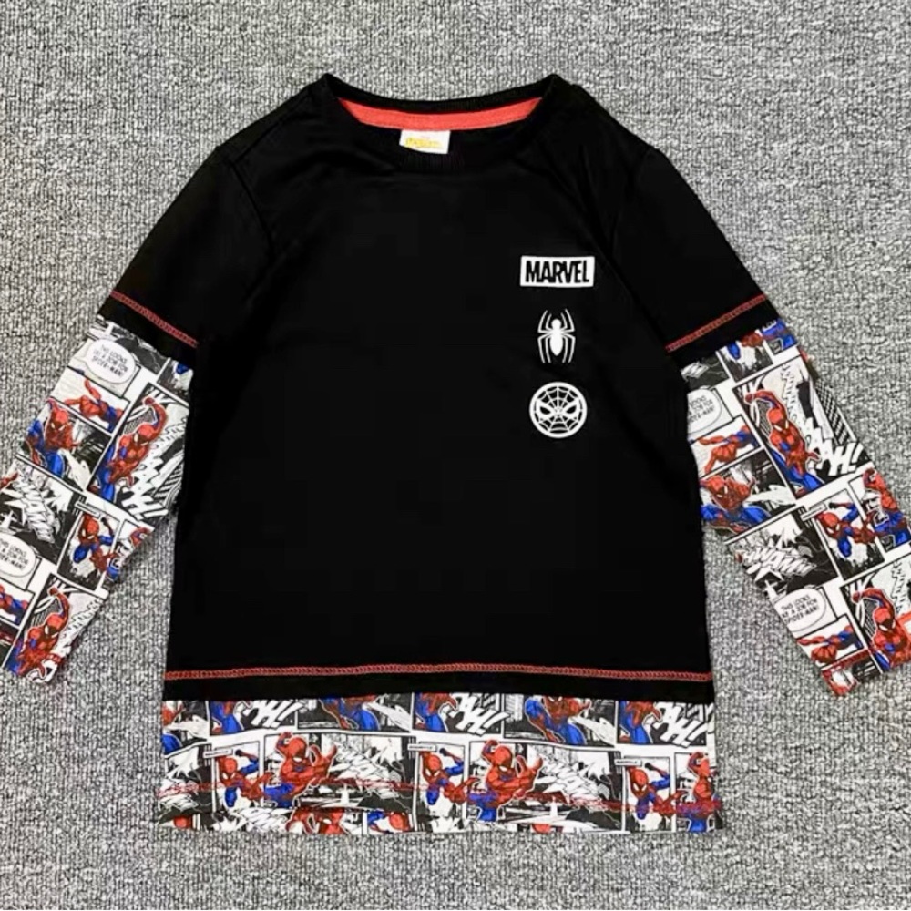 NWT-Marvel spider man boys long double sleeves shirt for age 6